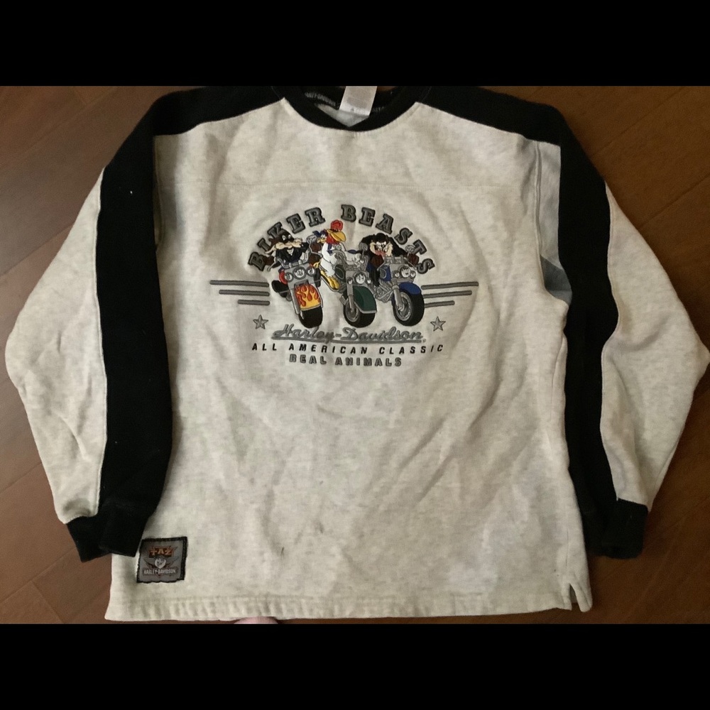 Warner Bros Taz Harley Davidson Sweatshirt.